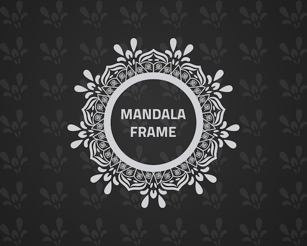 Mandala frame design cerchio elementi decorativi vintage