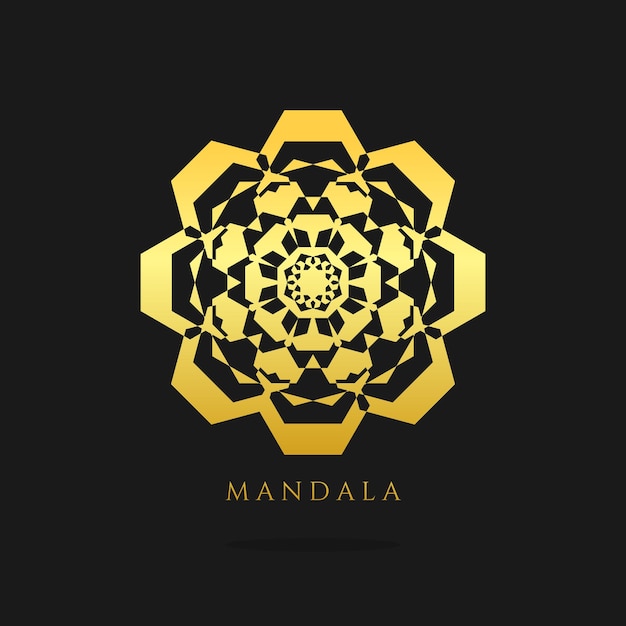 mandala gold vector logo design