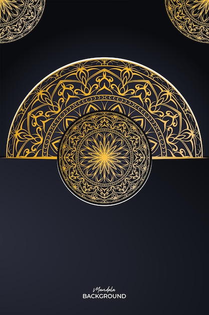 Mandala golden background premium design