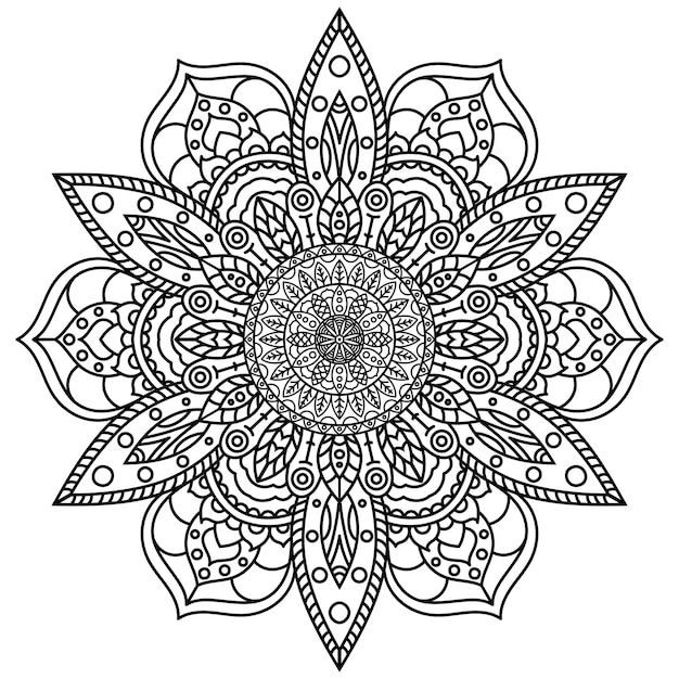 Mandala Hand Draw Decorative Round Ornament