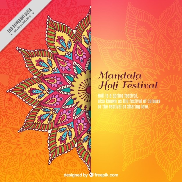 Mandala holi festival di sfondo