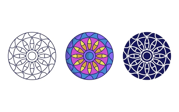 Mandala icon design, Geometric ornament vector