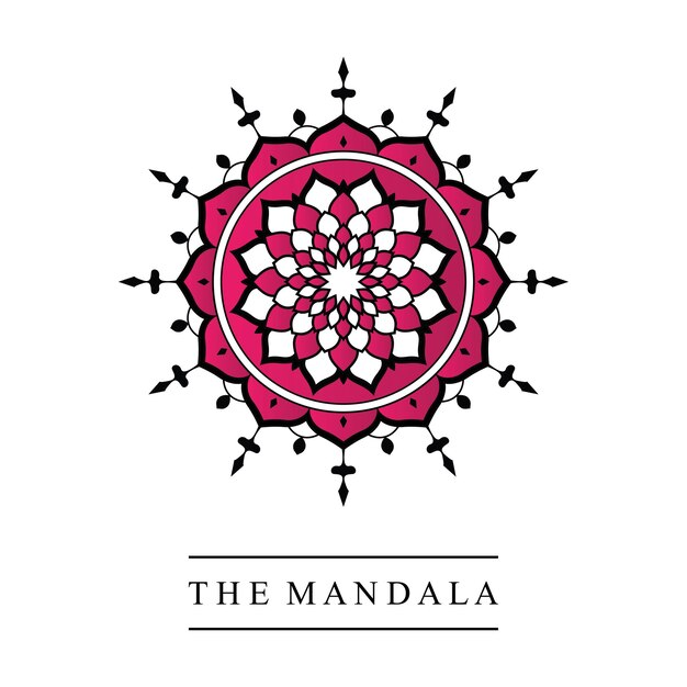 Vettore disegno del modello logo icona mandala