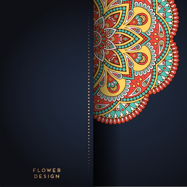 Mandala-illustratie in bloemontwerp