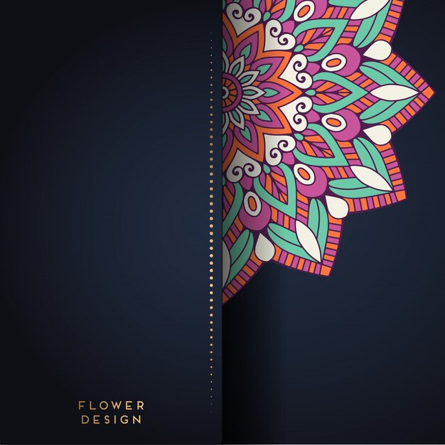 Mandala-illustratie in bloemontwerp