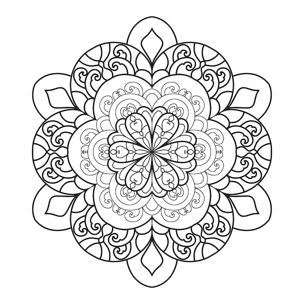 Mandala illustration. Floral ornaments for coloring book.