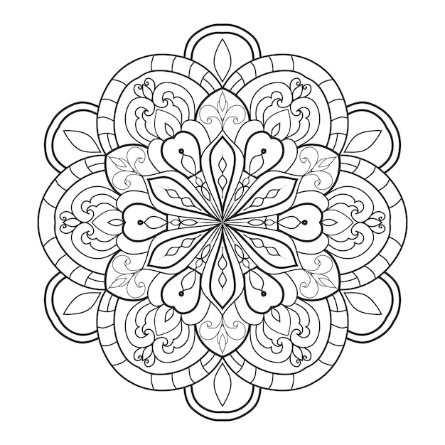 Mandala illustration. Floral ornaments for coloring book.