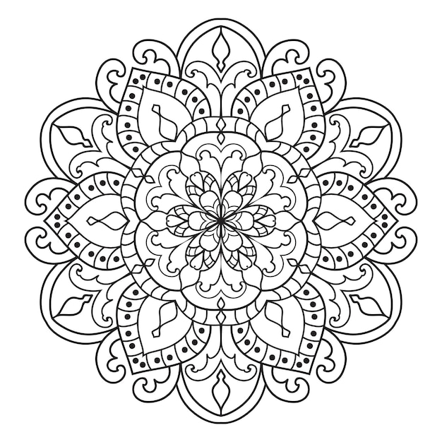 Mandala illustration. Floral ornaments for coloring book.