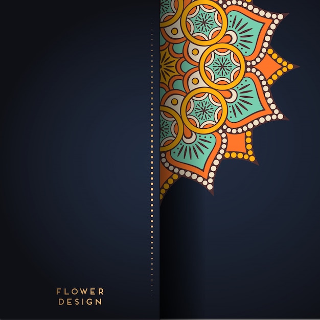 Иллюстрация мандалы в цветочном дизайне