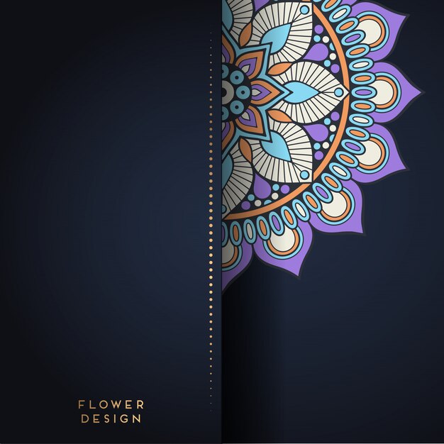 Illustrazione della mandala nel disegno del fiore