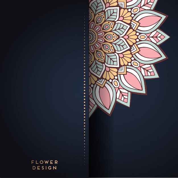 Mandala illustration in flower design