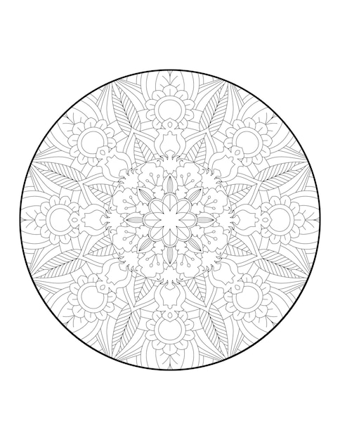 Mandala. Islam, Arabic, Indian, and ottoman motifs. Coloring book page. mandala round. circle