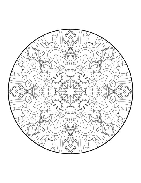 Mandala. Islam, Arabic, Indian, and ottoman motifs. Coloring book page. mandala round. circle