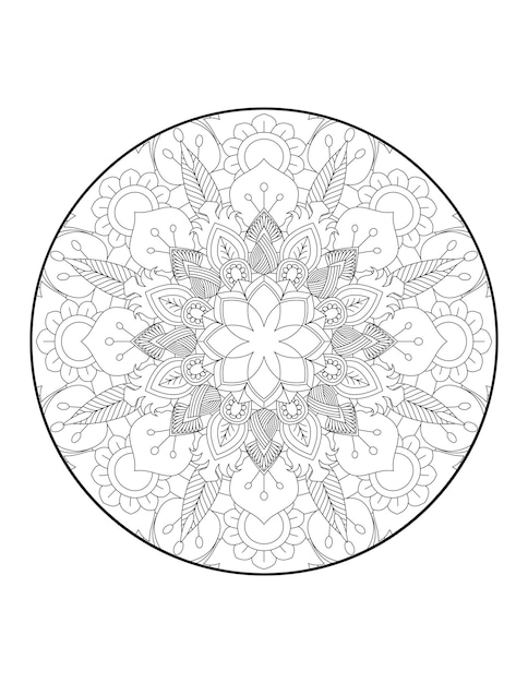 Mandala. motivi islamici, arabi, indiani e ottomani. pagina del libro da colorare. mandala rotondo. cerchio