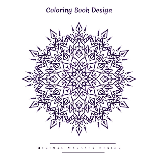 Vector mandala islamic coloring book design for kids and adults