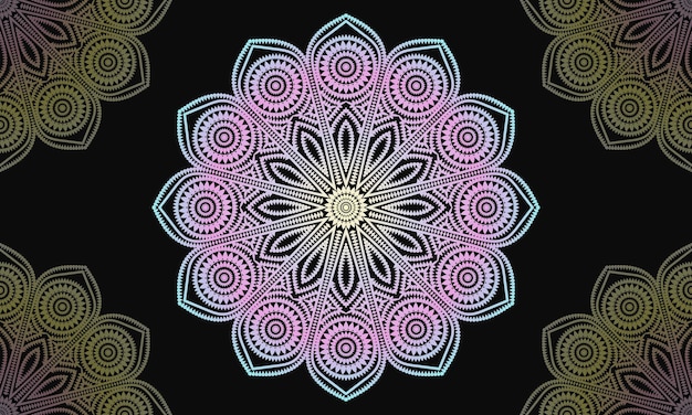 Mandala kantpatroon ontwerp. Kant ornament ontwerp. Mandala achtergrond vectorontwerp.