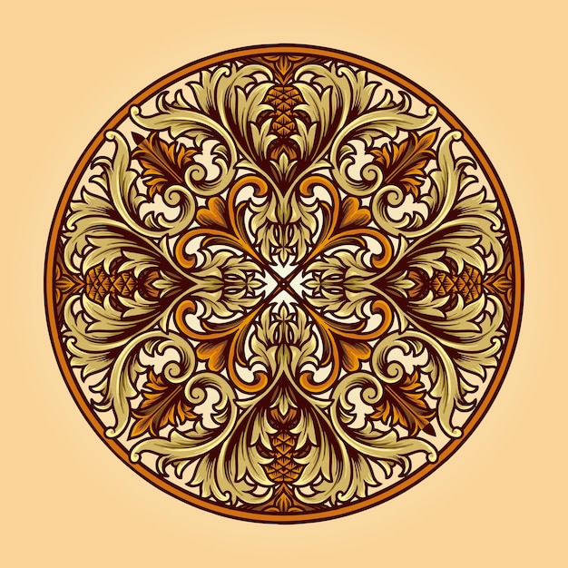 Mandala klassieke naadloze ornamenten Vectorillustraties voor uw werk Logo, mascotte merchandise t-shirt, stickers en labelontwerpen, poster, wenskaarten reclame bedrijf of merken.