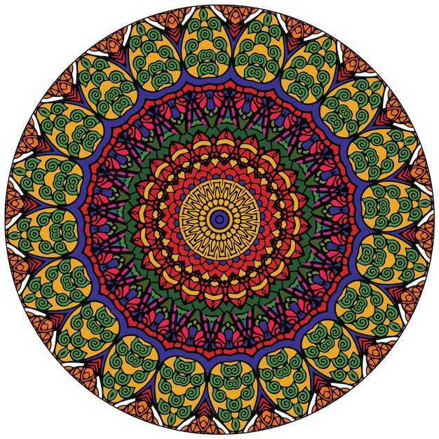 Mandala Kleurboek Behang Ontwerp Tegelpatroon Shirt Wenskaart Sticker Kantpatroon