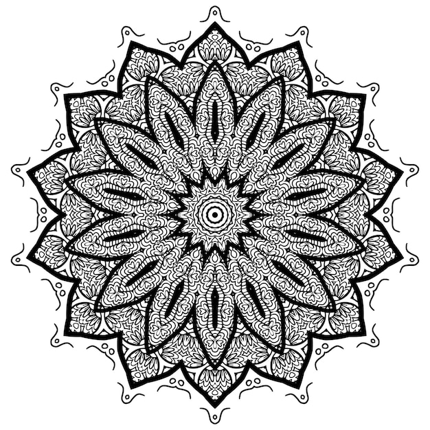 Mandala kleurboek sjabloon behang ontwerp kantpatroon en tattoo decoratie voor interieur desi