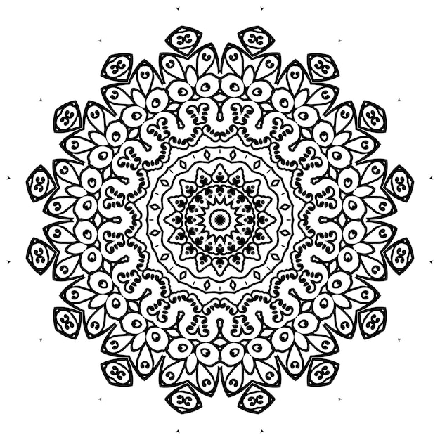 Mandala kleurboek sjabloon behang ontwerp kantpatroon en tattoo decoratie voor interieur vector handgetekende etnische oosterse cirkel ornament witte achtergrond indiase stijl