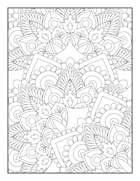 Mandala kleurplaat. Bloemen kleurplaat.