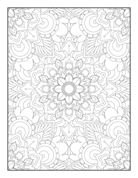 Mandala kleurplaat. Bloemen kleurplaat.