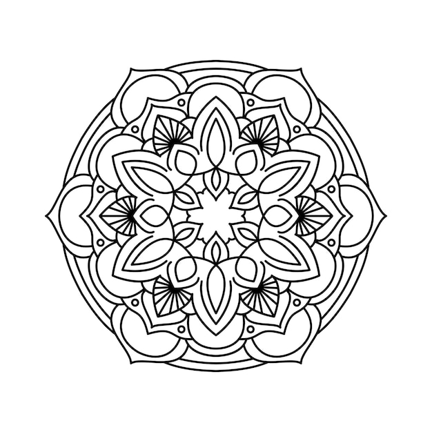 Vector mandala kleurplaat en boek