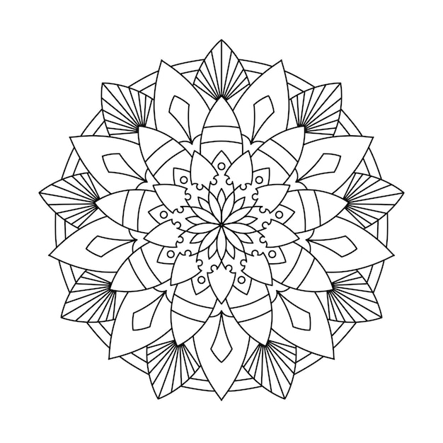 Vector mandala kleurplaat en boek