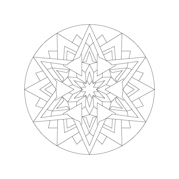 Vector mandala kleurplaat en boek