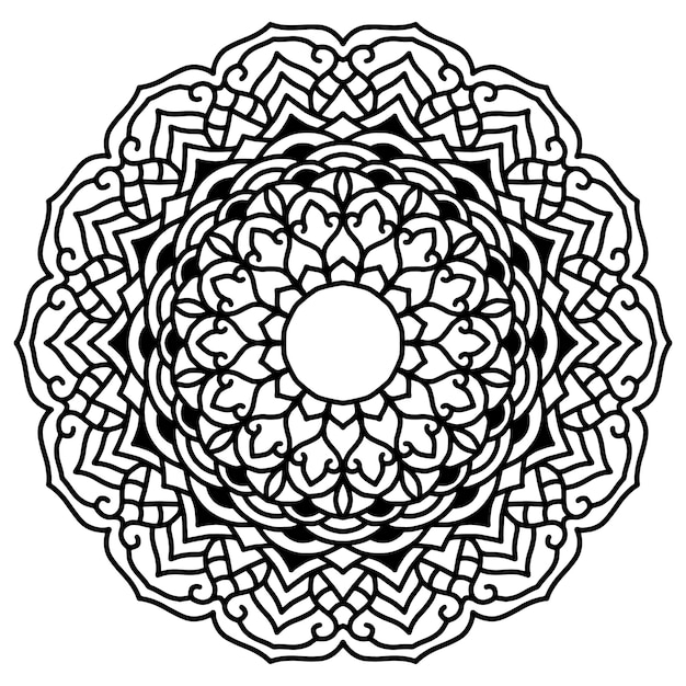 mandala kleurplaat Kleur doodle mandala Mehndi tattoo decoratie