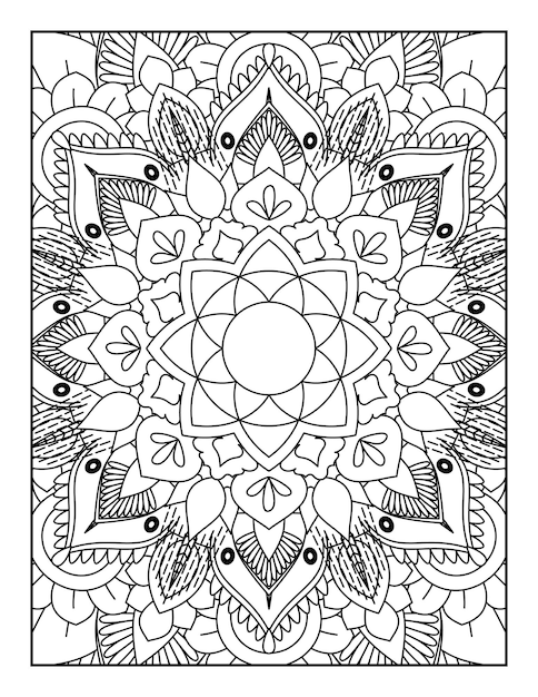 Mandala kleurplaat. Kleurplaat. Mandala