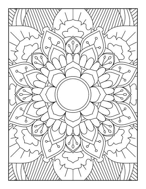 Mandala kleurplaat. Kleurplaat. Mandala