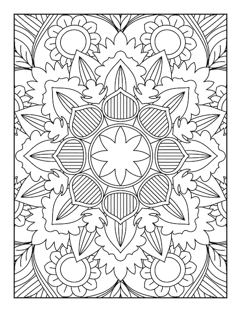 Mandala kleurplaat. Kleurplaat. Mandala