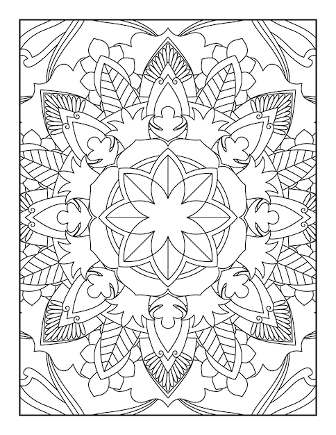 Mandala kleurplaat. Kleurplaat. Mandala