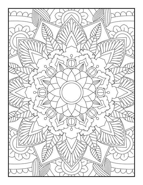 Mandala kleurplaat. Kleurplaat