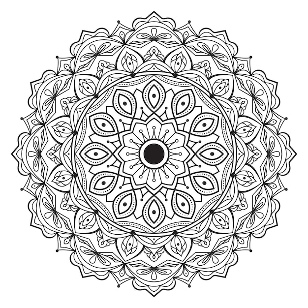 Mandala kleurplaat ontwerp