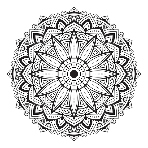 Mandala kleurplaat ontwerp