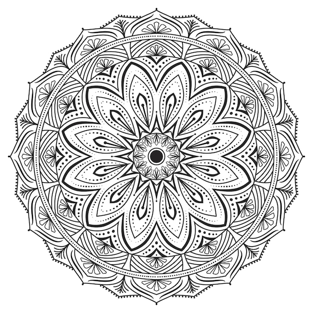 Mandala kleurplaat ontwerp