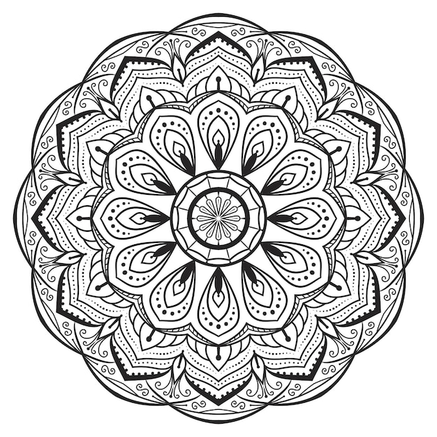 Mandala kleurplaat ontwerp