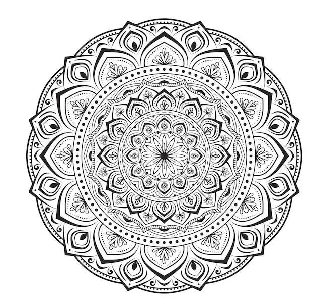 Mandala kleurplaat ontwerp