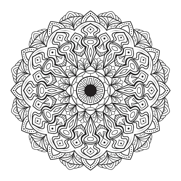 Mandala kleurplaat ontwerp