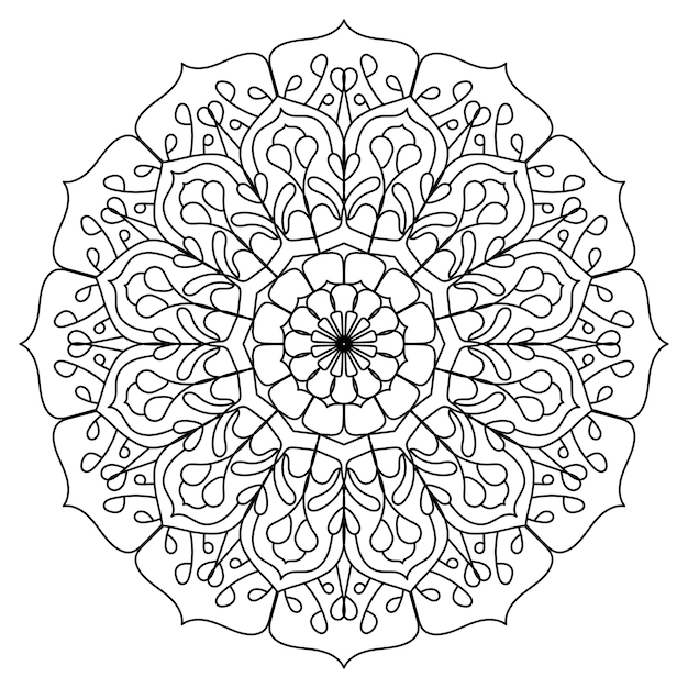 Vector mandala kleurplaat pagina vector mandala eps en afbeelding