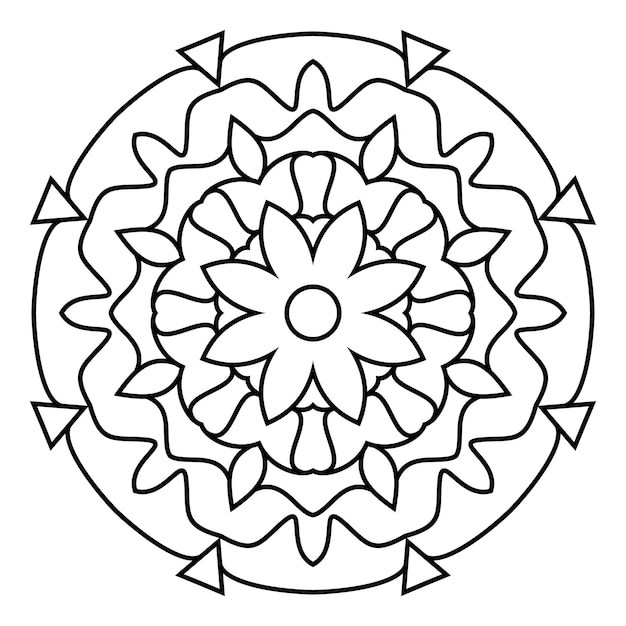 Mandala kleurplaat. vector illustratie