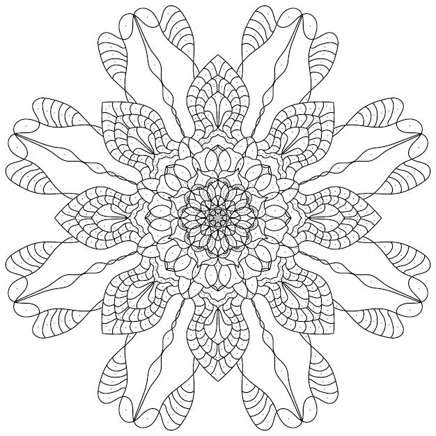 Mandala kleurplaat. Vector Mandala EPS en afbeelding