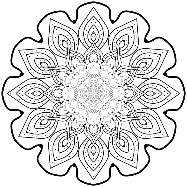 Mandala kleurplaat. Vector Mandala EPS en afbeelding