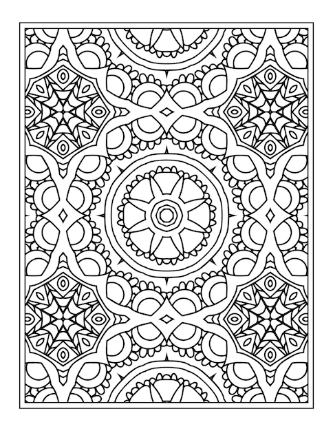 Mandala kleurplaat voor kdp bloemen ornament mandala patroon