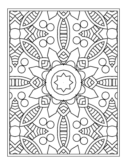 Mandala kleurplaat voor kleurboek