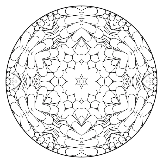 Mandala kleurplaat voor volwassenen Bloemen mandala kleurplaat Ronde mandala kleurplaat