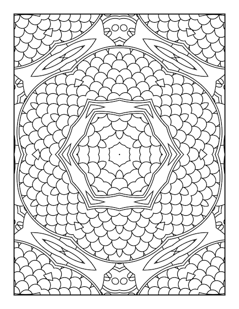 Mandala kleurplaat voor volwassenen en met de hand getekende schets mandala kleurboek voor kinderen lijntekeningen