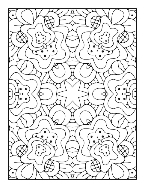 Mandala kleurplaat voor volwassenen en met de hand getekende schets mandala kleurboek voor kinderen lijntekeningen